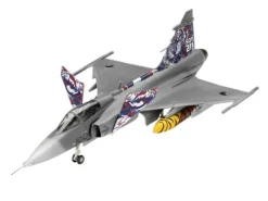 Revell 63776Model Set Saab JAS-39C Gripen Modellbausatz 1:72 inkl. Pinsel, Farben und Kleber