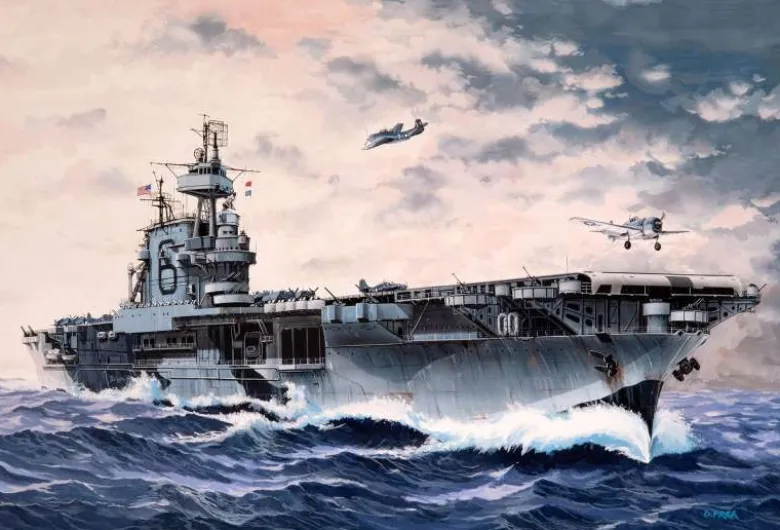Revell 65824Model Set USS Enterprise CV-6 1:1200 inkl. Kleber, Pinsel, Farben