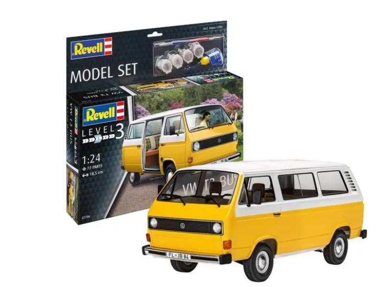 Revell 67706Model Set VW T3 Bus Plastikbausatz 1:25 inkl. Farben, Pinsel und Kleber