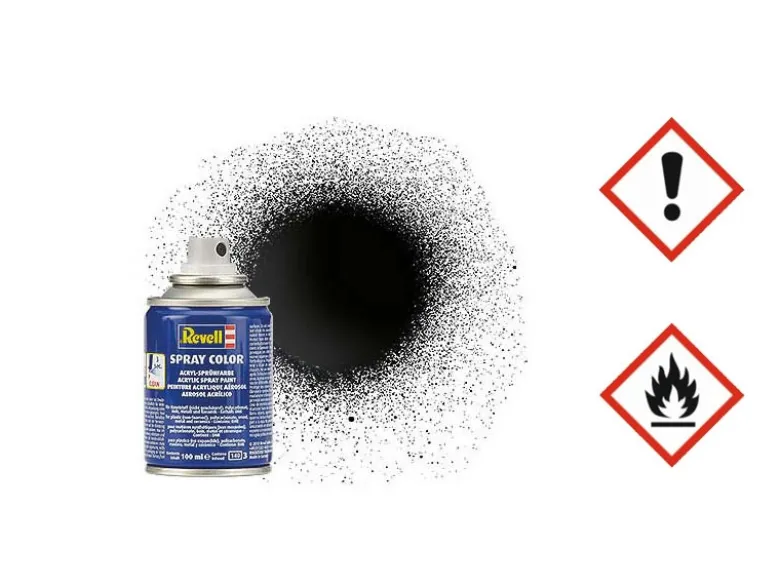 Revell 34107Spray Color schwarz, glänzend 100ml