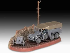 Revell 73344Starter-Kit Krupp Protze KFZ 69 mit 3,7 cm Pak, Bausatz 1:76 inkl. Farben, Pinsel und Kleber