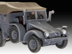Revell 73344Starter-Kit Krupp Protze KFZ 69 mit 3,7 cm Pak, Bausatz 1:76 inkl. Farben, Pinsel und Kleber
