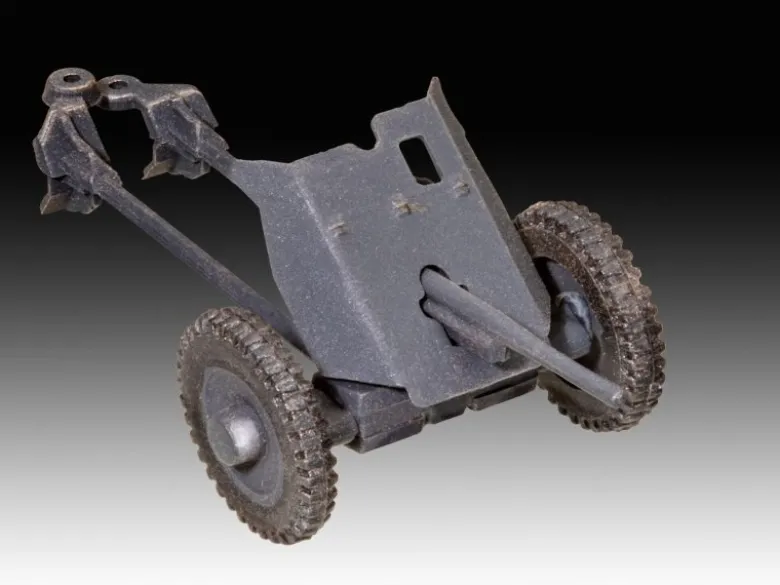 Revell 73344Starter-Kit Krupp Protze KFZ 69 mit 3,7 cm Pak, Bausatz 1:76 inkl. Farben, Pinsel und Kleber