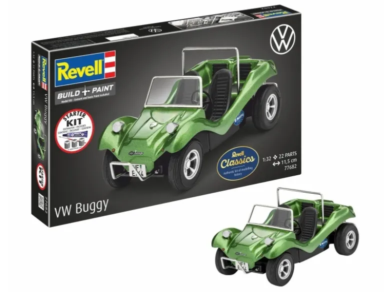 Revell 77682Starter Kit VW Buggy Revell - Bausatz 1:32 Modellbausatz mit Basiszubehör