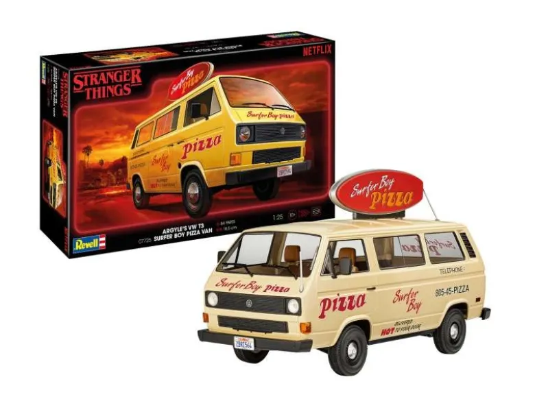 Revell 07725Stranger Things, Argyle's VWT3 Surfer Boy Pizza V Bausatz 1:25