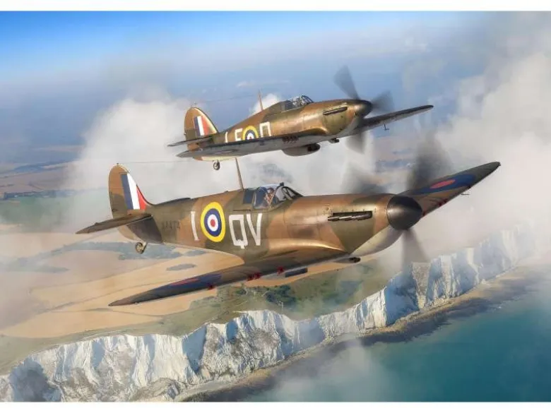 Revell 03771Supermarine Spitfire Mk.Ia & Hawker Hurricane Mk.I, Bausatz 1:144