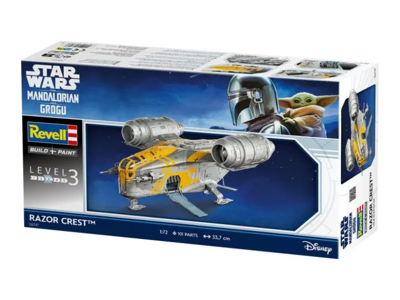 Revell 06747The Mandalorian and Grogu: Razor Crest, Modellbausatz 1:72