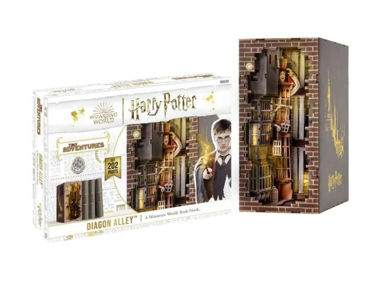 Revell 00530Tiny Adventures - Harry Potter 'Diagon Alley' Book Nook - Miniaturwelt aus Holz zum Zusammenbauen