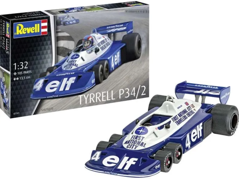 Revell 07741Tyrrell P34/2 6-Wheeler, Modellbausatz 1:32