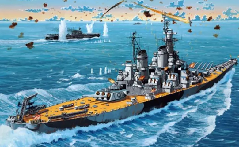 Revell 05183USS New Jersey, Bausatz, 1:1200