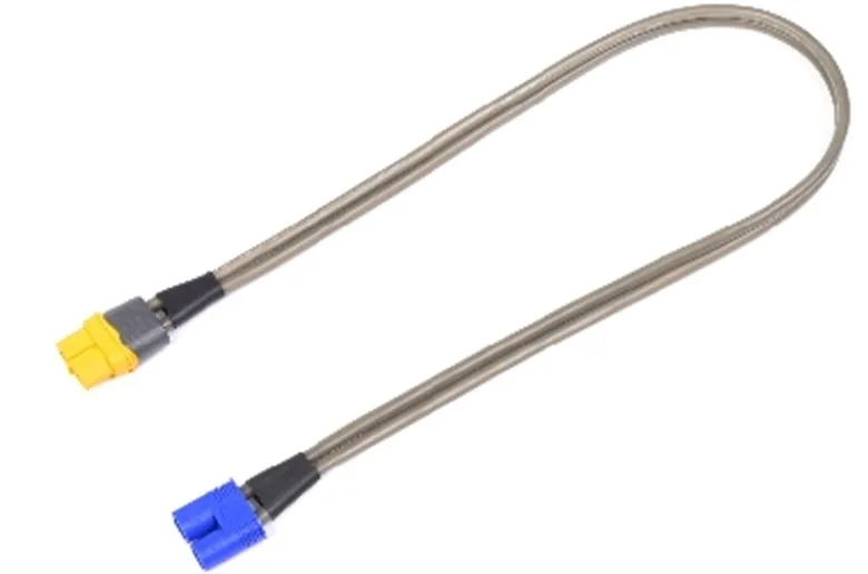 REVTEC GF-1205-015-BLadekabel XT60 Buchse auf EC-3 Stecker, 400mm Silikon flach