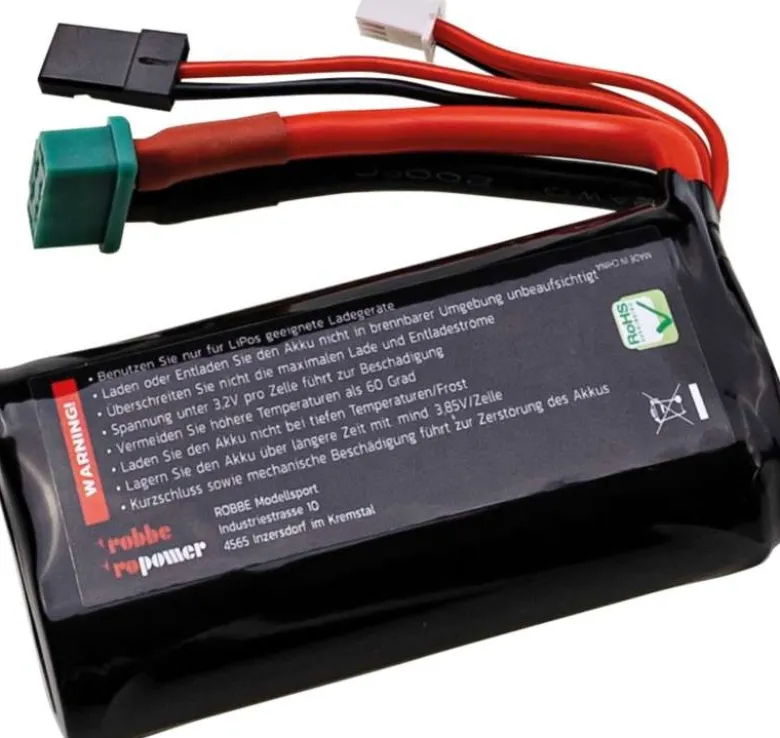 robbe 7416RO-POWER ULTRA LiIo 2500MAH 7,4V 10C 18650 Empfängerakku