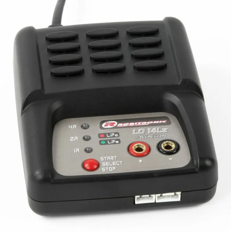 Robitronic R01009Ladegerät LD14Lz 1-3S LiPo / LiFePo 1-4A AC