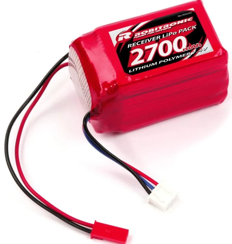 Robitronic R05202LiPo 7,4V, 2700mAh, 2/3A Hump Size, Empfängerpack (EH)
