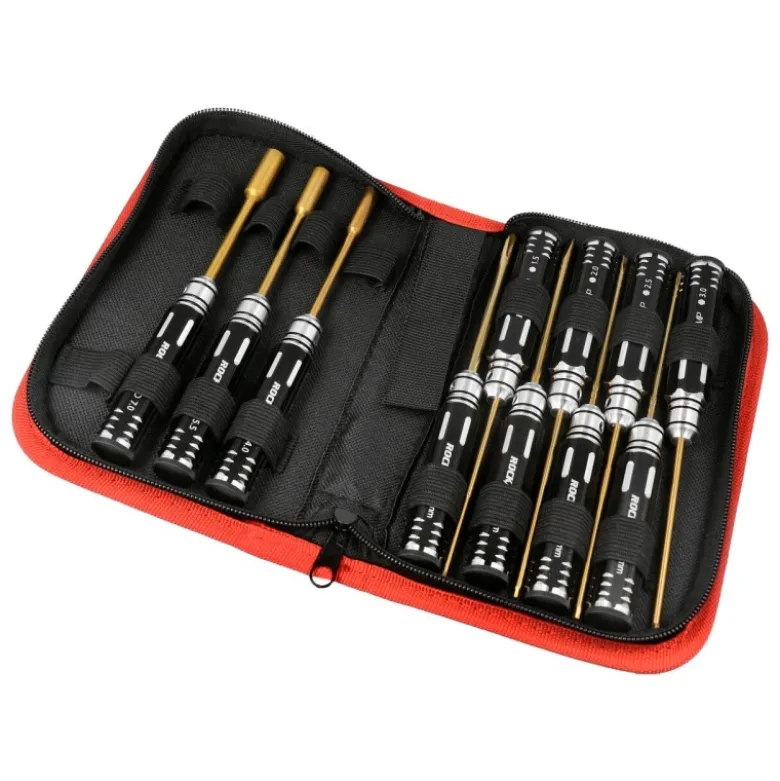 Rockamp RA50330Werkzeugset 11-teilig HSS-Titan-Beschichtung inkl. Tasche