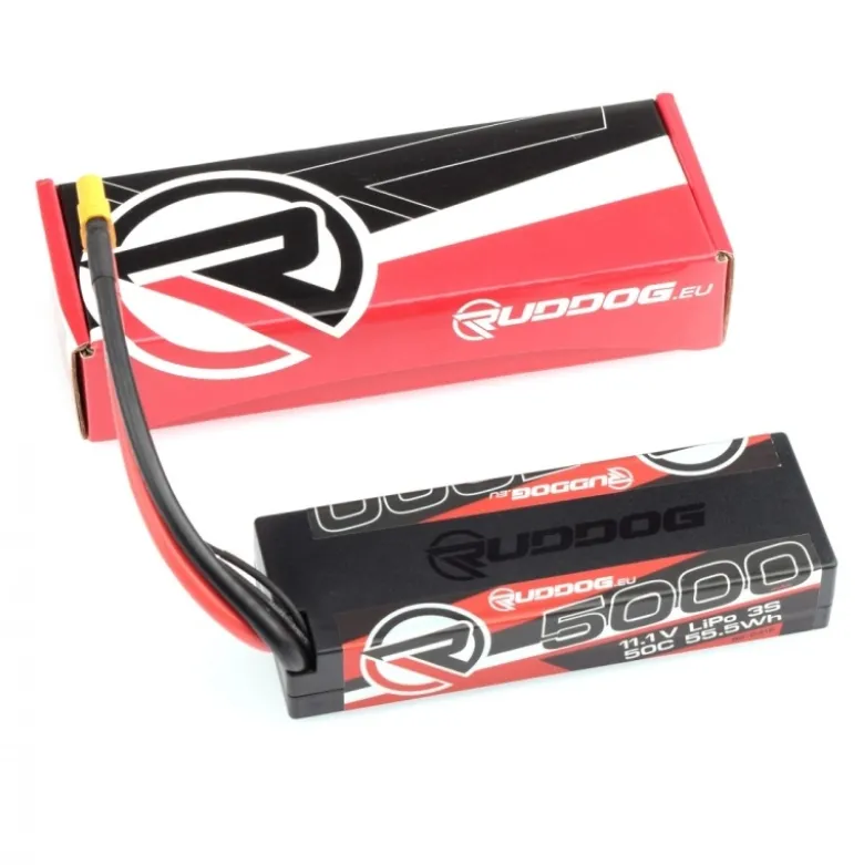 RUDDOG RP-0412LiPo Akku 3S 5000mAh 50C 11,1V Hardcase - XT60 standard 2S Bauform höhe 25mm !