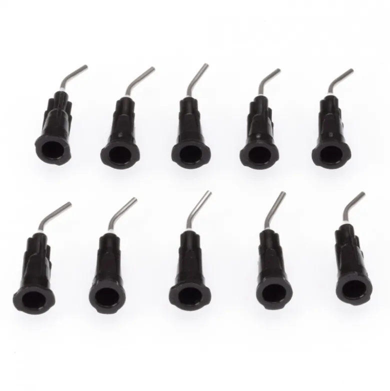 RUDDOG RP-0287Metall Klebespitzen abgewinkelt, schwarz (10)