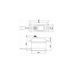 Savöx SC-1256TG+SC-1256TG High Torque Digital Servo 20kg/0,15sek. Softstart