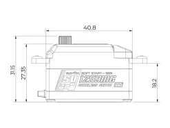 Savöx SV-1259MG+Low Profile Digitalservo HV bei 8,4V: 0,075 sec / 22 kg