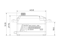 Savöx SV-0258MG+Low Profile Digitalservo HV bei 7,4V: 0,11 sec / 8 kg