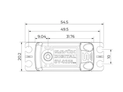 Savöx SV-0258MG+Low Profile Digitalservo HV bei 7,4V: 0,11 sec / 8 kg