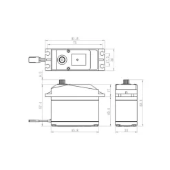 Savöx SV-0236MG+SV-0236MG+ Großmodell Digital Servo 40kg - 0,17sek/60 mit Softstart