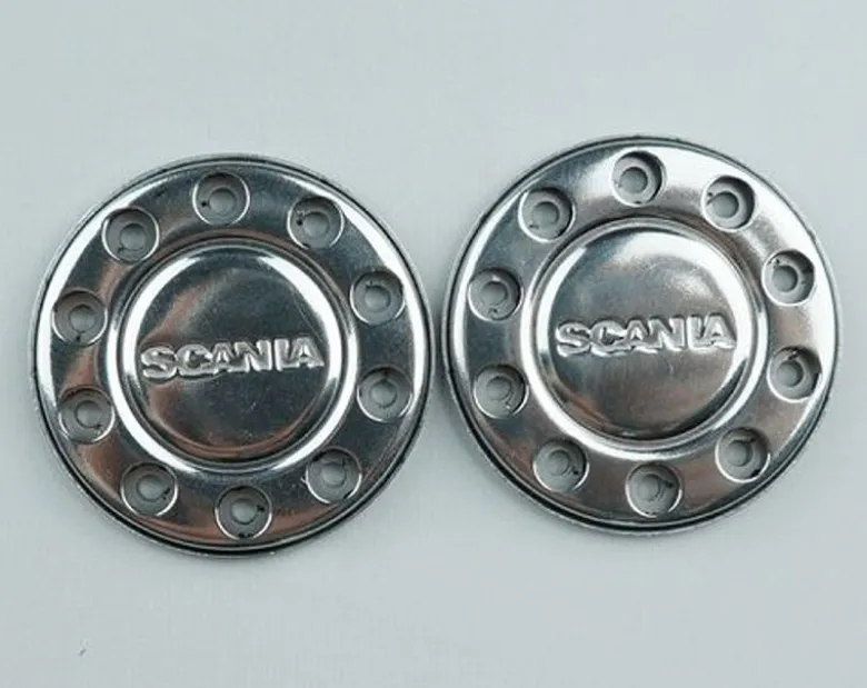 ScaleClub 50214Edelstahl Nabendeckel Scania für Eurofelgen 1/14 Truck (2)