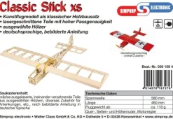Simprop electronic 0301094Classic Stick XS Kunstflugmodell 580mm Holzbausatz