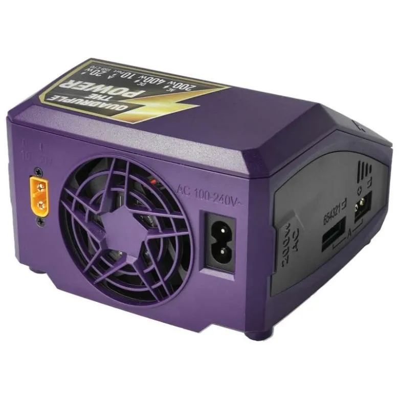 SkyRC SK100197-01Q200 Neo 4-fach Ladegerät 1-6s LiPo 10A 200W AC