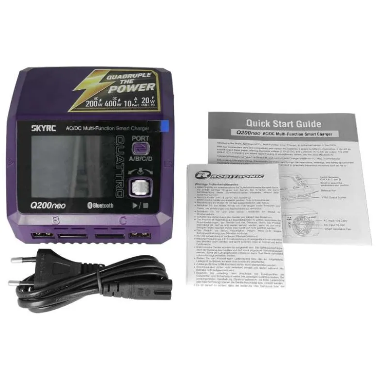 SkyRC SK100197-01Q200 Neo 4-fach Ladegerät 1-6s LiPo 10A 200W AC