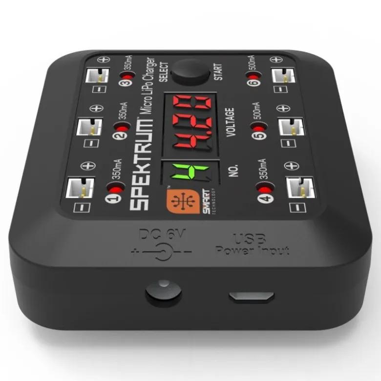 Spektrum SPMXC1060Micro 6 Port DC/USB 1S LiPo Ladegerät