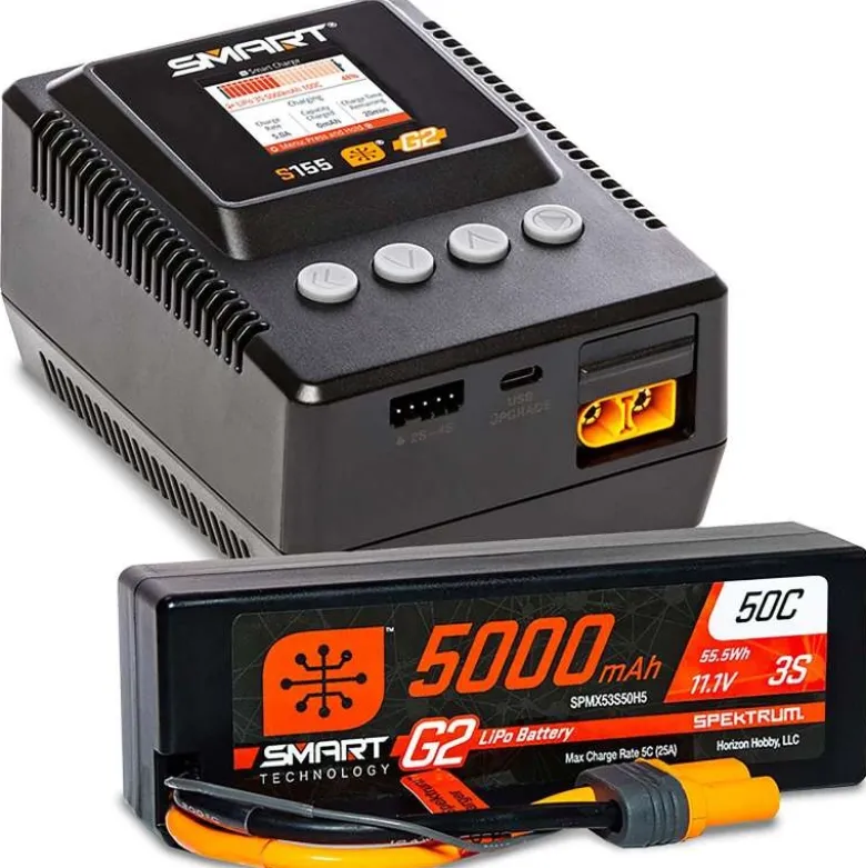 Spektrum SPMXPSS300ISmart Powerstage 3S Surface Bundle G2 5000mAh 3S LiPo IC5 und S155 Ladegerät EU