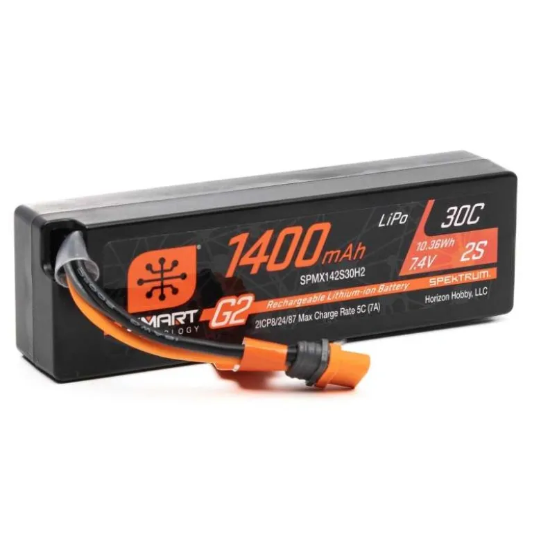 Spektrum SPMX142S30H2LiPo Akku 7.4V 1400mAh 2S 30C Smart G2: IC2 Anschluss