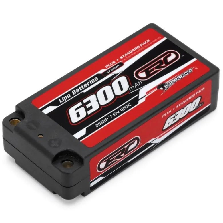 Sunpadow SW280629Li-Po Akku 2S 7,6V 6300mAh 120C HV Hard 5mm Shorty LCG