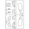 Tamiya 319007360AA-Teile Glasteile Scheinwerfer für Scania 770S