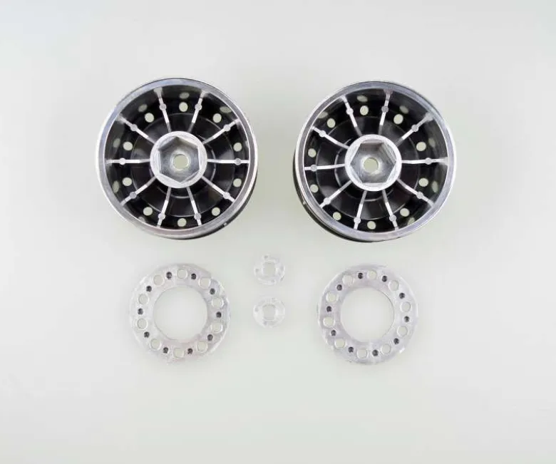 Tamiya 565191:14 Aufliegerfelge 30mm 6K (2) Chrom matt