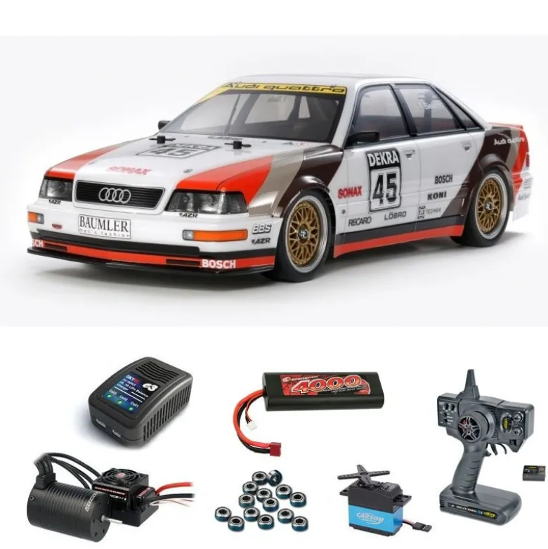 Tamiya 58682BLSETAudi V8 4WD Tourenwagen 1:10 TT-02 Kit Brushless Komplettset