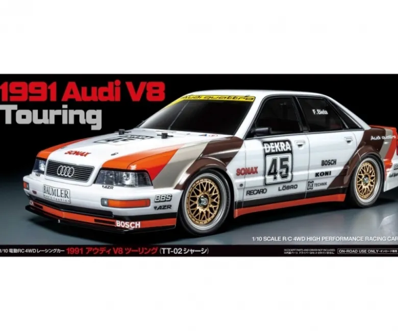 Tamiya 58682BLSETAudi V8 4WD Tourenwagen 1:10 TT-02 Kit Brushless Komplettset