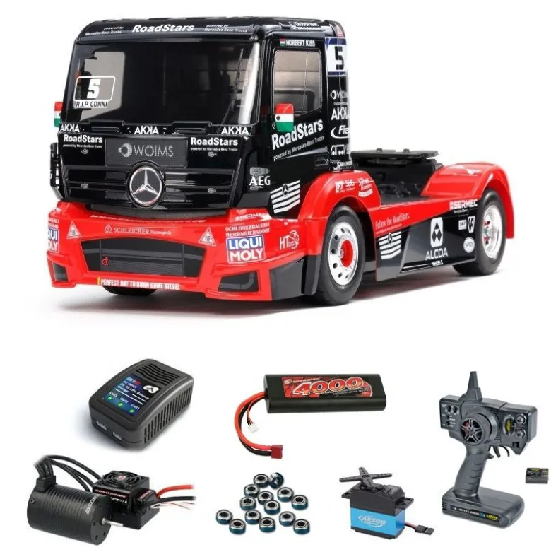 Tamiya 58683BLSETMercedes Race Truck MP4 4WD TT-01E 1:14 Brushless Set