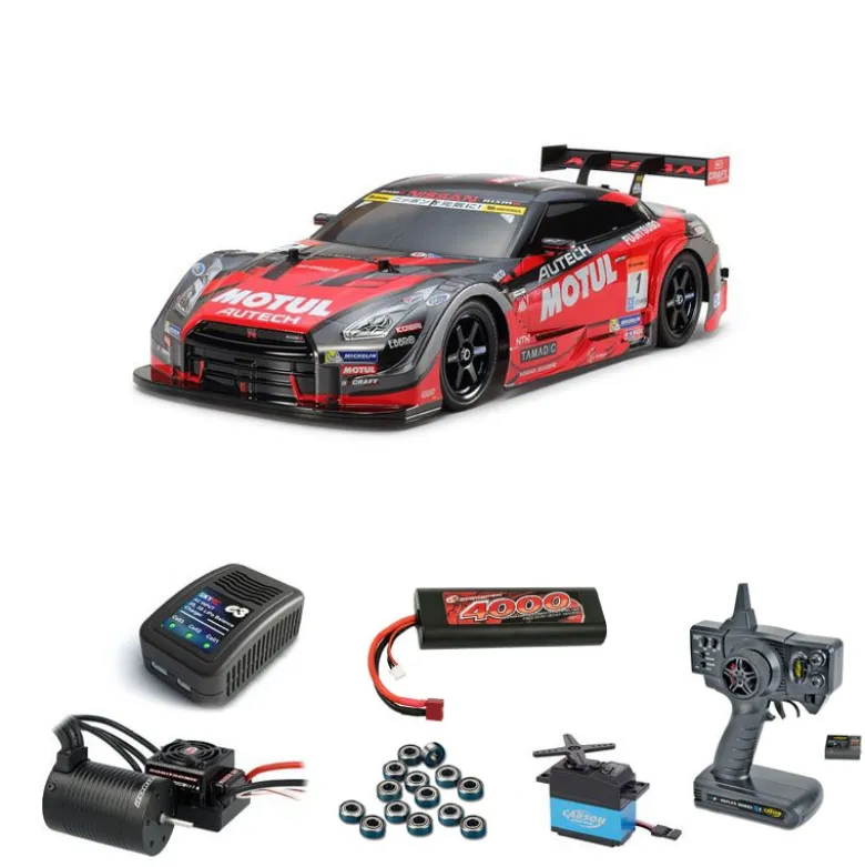 Tamiya 58625BLSETMOTUL Autech GT-R (TT-02) Brushless-Edition Komplett-Set