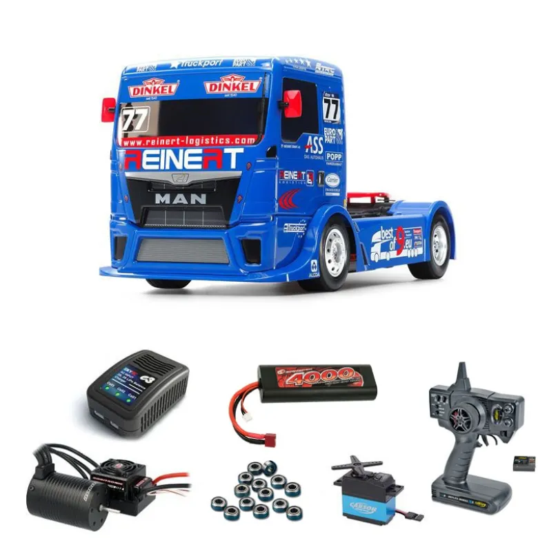Tamiya 58642BLSETTeam Reinert Racing MAN TGS TT-01E Brushless Komplettset