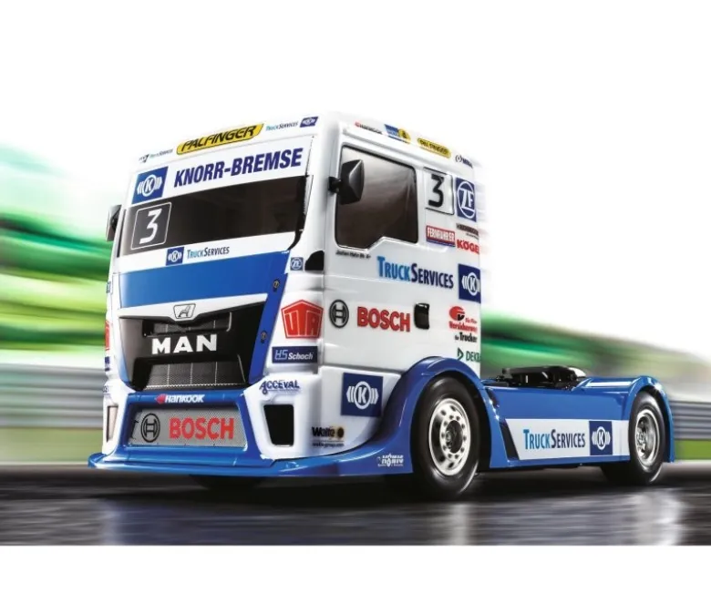 Tamiya 58632BLTeam Hahn Racing MAN TGS TT-01E Brushless-Edition + Lager