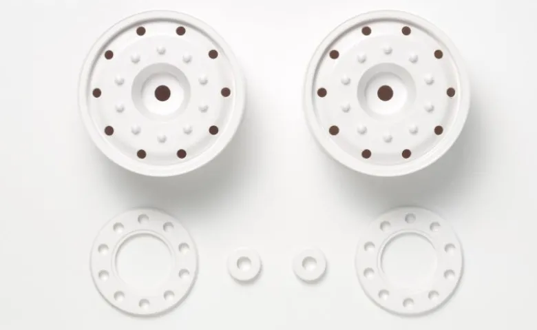 Tamiya 565431:14 Breitfelge Trailer 30mm weiss 12mm-Mitnehmer