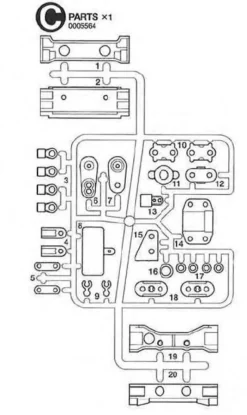 Tamiya 300005564C-Teile MAN TGX 26.540 Chassis Parts
