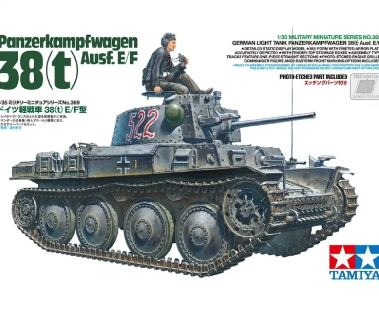 Tamiya 35369Deutscher Panzerkampfwagen 38 (t) E/F 1:35 Plastik Bausatz