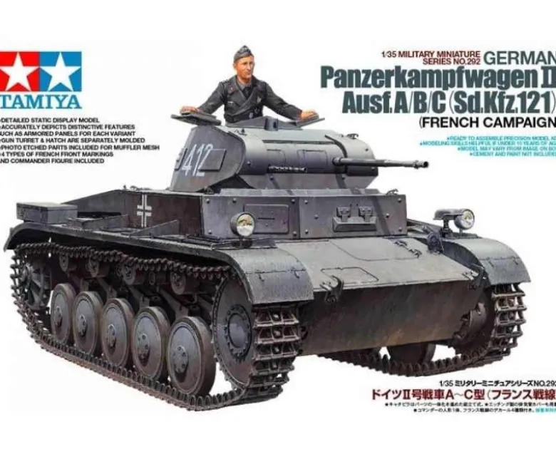 Tamiya 35292Deutscher PzKpfw. II Ausf. A/B/C (1), Plastikbausatz, 1:35
