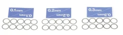 Tamiya 53588Distanzscheiben Set 10mm Passscheiben 30 Stück 0,1 0,2 0,3mm