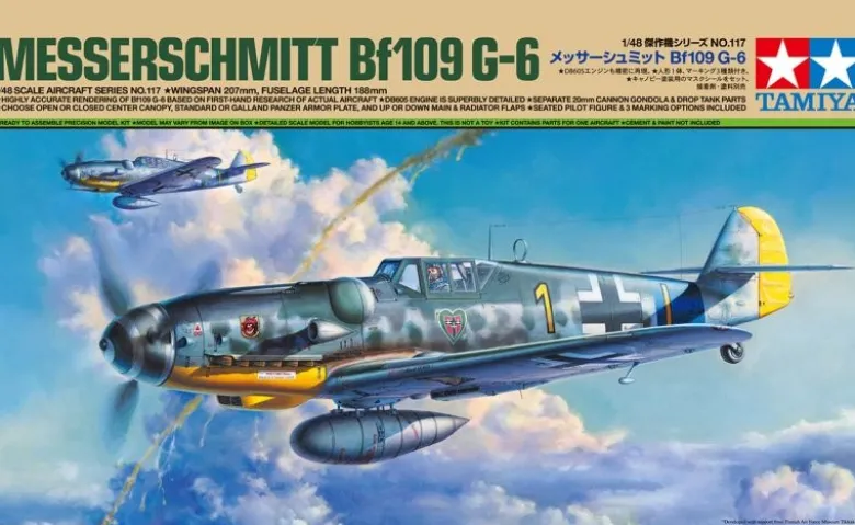 Tamiya 61117Dt. Bf109 G-6 Messerschmitt 1/48 Plastikbaukasten