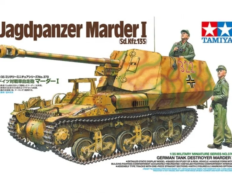 Tamiya 35370Dt. Sd. Kfz. 135 Marder I Jagdpanzer 1:35 Kunststoff Bausatz