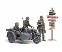 Tamiya 35384Dt. Seitenwagengespann KS600 (3), Plastikbausatz, 1:35